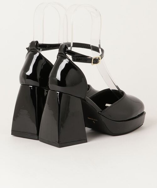 LOVEHUNTER(ラブハンター)の「LOVEHUNTER /厚底 セパレートパンプス レディース 9.5cm チャンキーヒール アンクルストラップ プラットフォーム 美脚 モード バレエコア (1580)(パンプス・レディース・ホワイト/ブラック/ブラック系その他/アイボリー/シルバー・S/M/L/LL)」の6枚目の写真