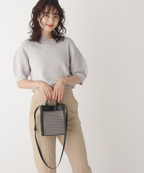 OPAQUE.CLIP(オペークドットクリップ)の「◆スクエアパイピングミニショルダーバッグ(ショルダーバッグ・レディース・ライトベージュ/オフホワイト/ブラック系・00)」の22枚目の写真