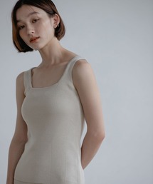 【e/rm】セットアップ対応/14Gスクエアリブニットタンク 156839