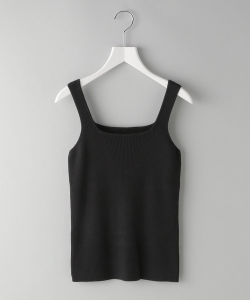 e/rm（イーアールエム）の「【e/rm】セットアップ対応/14Gスクエアリブニットタンク 156839（タンクトップ・レディース・ブラック/ライトベージュ/ブルー系その他6・FREE）」の2枚目の写真