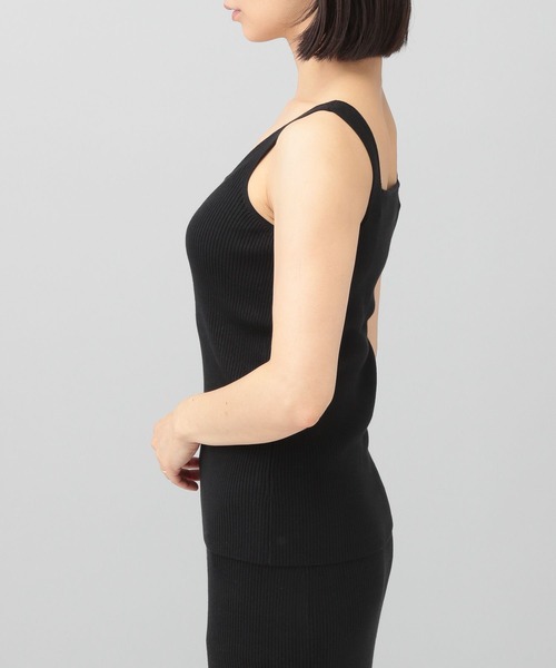 e/rm（イーアールエム）の「【e/rm】セットアップ対応/14Gスクエアリブニットタンク 156839（タンクトップ・レディース・ブラック/ライトベージュ/ブルー系その他6・FREE）」の12枚目の写真