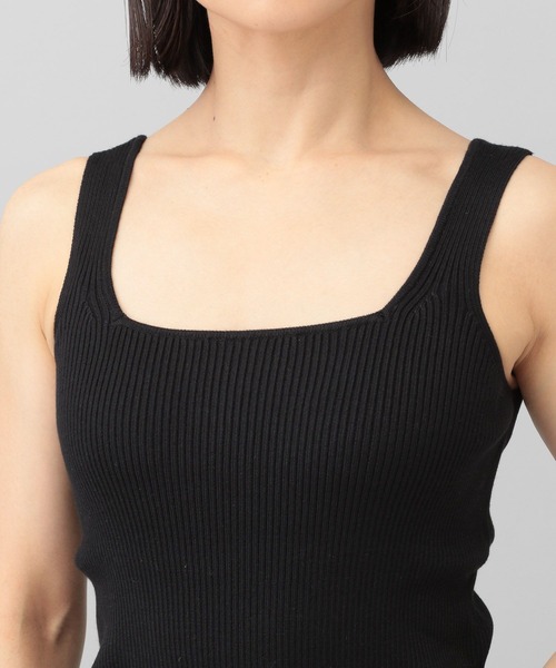 e/rm（イーアールエム）の「【e/rm】セットアップ対応/14Gスクエアリブニットタンク 156839（タンクトップ・レディース・ブラック/ライトベージュ/ブルー系その他6・FREE）」の14枚目の写真