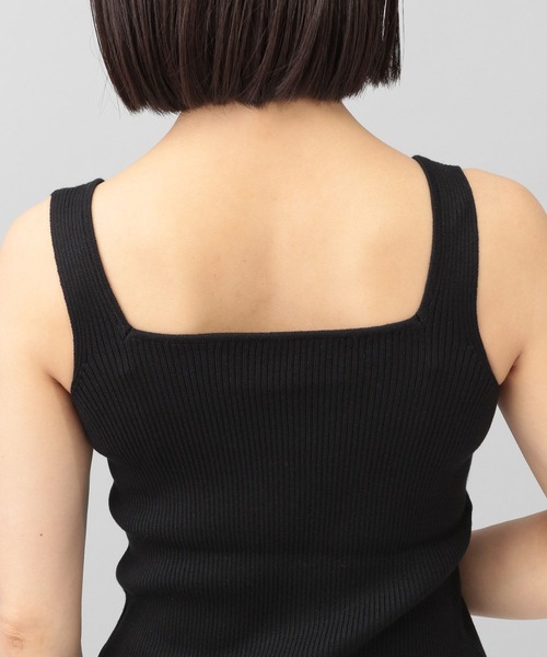 e/rm（イーアールエム）の「【e/rm】セットアップ対応/14Gスクエアリブニットタンク 156839（タンクトップ・レディース・ブラック/ライトベージュ/ブルー系その他6・FREE）」の16枚目の写真