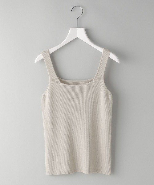 e/rm（イーアールエム）の「【e/rm】セットアップ対応/14Gスクエアリブニットタンク 156839（タンクトップ・レディース・ブラック/ライトベージュ/ブルー系その他6・FREE）」の20枚目の写真