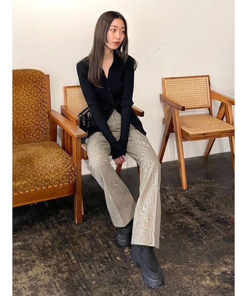 EMODA（エモダ）の「オープンカラーフィットニット（カーディガン/ボレロ・レディース・ブラック/イエロー/ブルー/その他・FREE）」の16枚目の写真