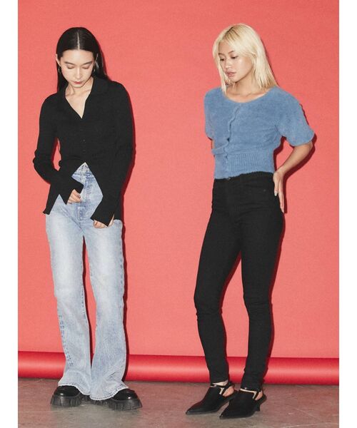 EMODA（エモダ）の「オープンカラーフィットニット（カーディガン/ボレロ・レディース・ブラック/イエロー/ブルー/その他・FREE）」の17枚目の写真