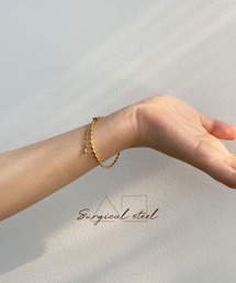 CEMONEMO | 【金属アレルギー対応】 オーバルボールチェーン ブレスレット / サージカルステンレス 316L(ブレスレット)