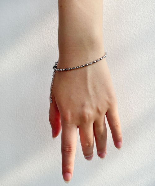 CEMONEMO（セモネモ）の「【金属アレルギー対応】 オーバルボールチェーン ブレスレット / サージカルステンレス 316L（ブレスレット・レディース・シルバー/ゴールド・FREE）」の6枚目の写真