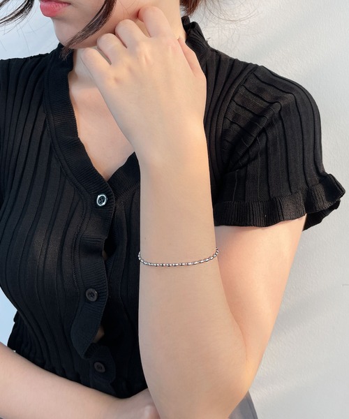 CEMONEMO（セモネモ）の「【金属アレルギー対応】 オーバルボールチェーン ブレスレット / サージカルステンレス 316L（ブレスレット・レディース・シルバー/ゴールド・FREE）」の5枚目の写真