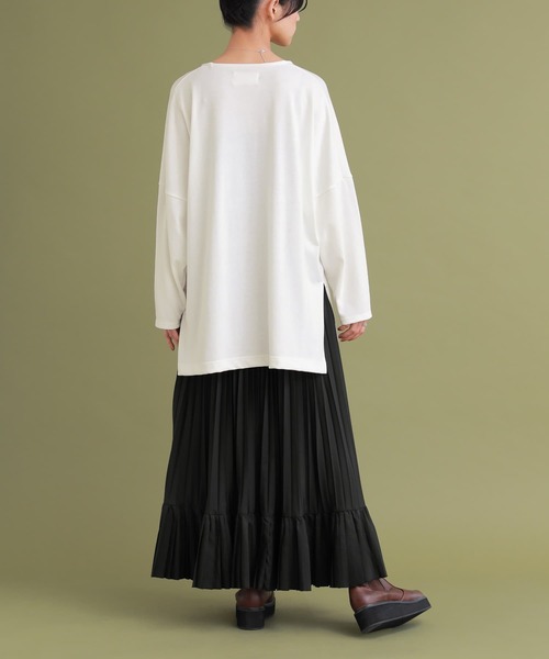 osharewalker（オシャレウォーカー）の「【廃盤】『かすれロゴプリントロンT』（Tシャツ/カットソー・レディース・チャコール/オフホワイト/ワイン・FREE）」の6枚目の写真