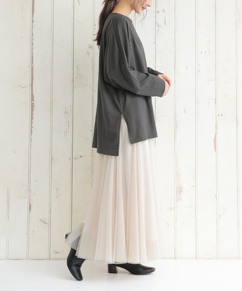 osharewalker（オシャレウォーカー）の「【廃盤】『かすれロゴプリントロンT』（Tシャツ/カットソー・レディース・チャコール/オフホワイト/ワイン・FREE）」の16枚目の写真