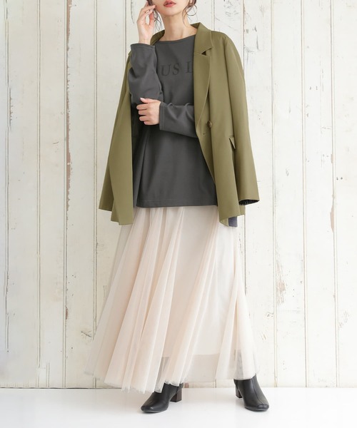 osharewalker（オシャレウォーカー）の「【廃盤】『かすれロゴプリントロンT』（Tシャツ/カットソー・レディース・チャコール/オフホワイト/ワイン・FREE）」の17枚目の写真