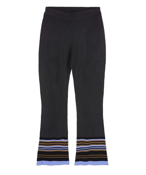 X-girl（エックスガール）の「PARTIAL STRIPE KNIT PANTS（その他パンツ・レディース・ブラック/ベージュ/グリーン・ONE SIZE）」の18枚目の写真