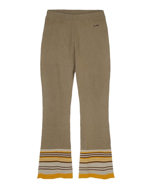 X-girl（エックスガール）の「PARTIAL STRIPE KNIT PANTS（その他パンツ・レディース・ブラック/ベージュ/グリーン・ONE SIZE）」の20枚目の写真
