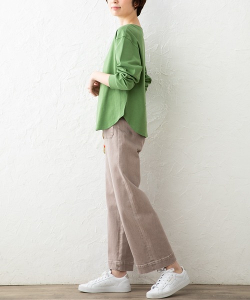 aunt lily（アントリリー）の「硫化染め糸使用ワイドパンツ（その他パンツ・レディース・ベージュ/ピンク/グリーン・11号/7号/13号/9号）」の5枚目の写真