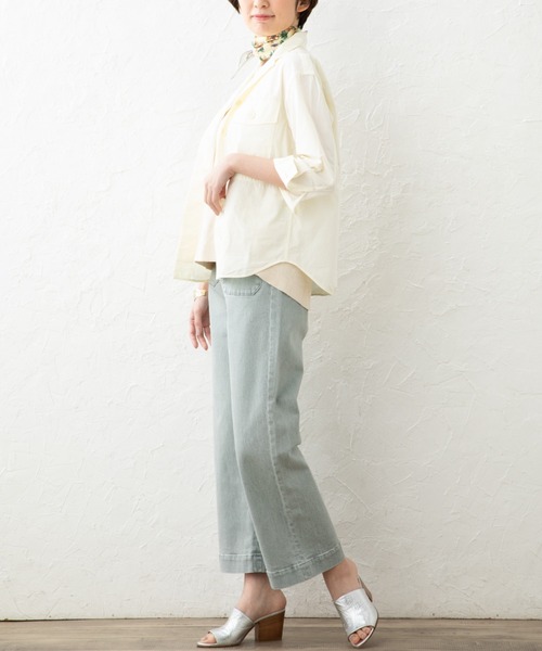 aunt lily（アントリリー）の「硫化染め糸使用ワイドパンツ（その他パンツ・レディース・ベージュ/ピンク/グリーン・11号/7号/13号/9号）」の9枚目の写真