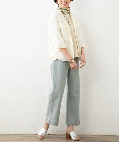 aunt lily（アントリリー）の「硫化染め糸使用ワイドパンツ（その他パンツ・レディース・ベージュ/ピンク/グリーン・11号/7号/13号/9号）」の10枚目の写真