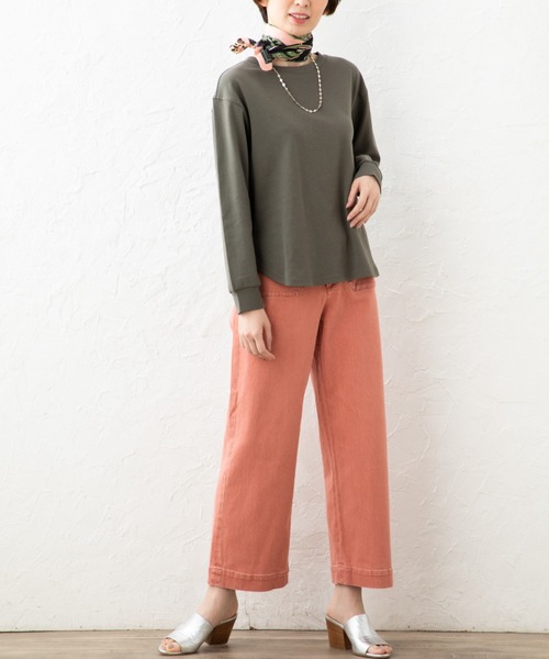 aunt lily（アントリリー）の「硫化染め糸使用ワイドパンツ（その他パンツ・レディース・ベージュ/ピンク/グリーン・11号/7号/13号/9号）」の16枚目の写真