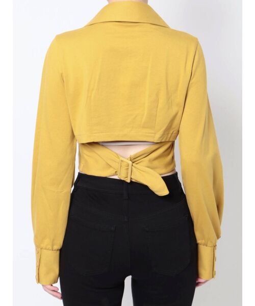 EVRIS（エヴリス）の「バックオープンシャツトップス（Tシャツ/カットソー・レディース・マスタード/アイボリー/ブラック・FREE）」の20枚目の写真