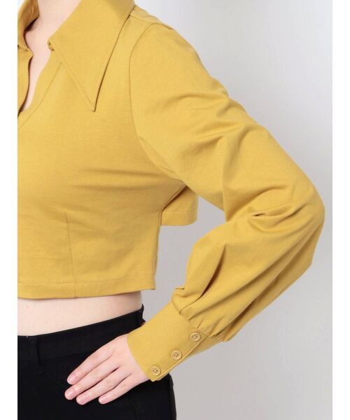 EVRIS（エヴリス）の「バックオープンシャツトップス（Tシャツ/カットソー・レディース・マスタード/アイボリー/ブラック・FREE）」の18枚目の写真