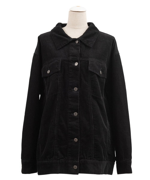 PUNYUS（プニュズ）の「コーデュロイオーバージャケット（カバーオール・レディース・グリーン/ブルー/ブラック・2/3/4）」の10枚目の写真