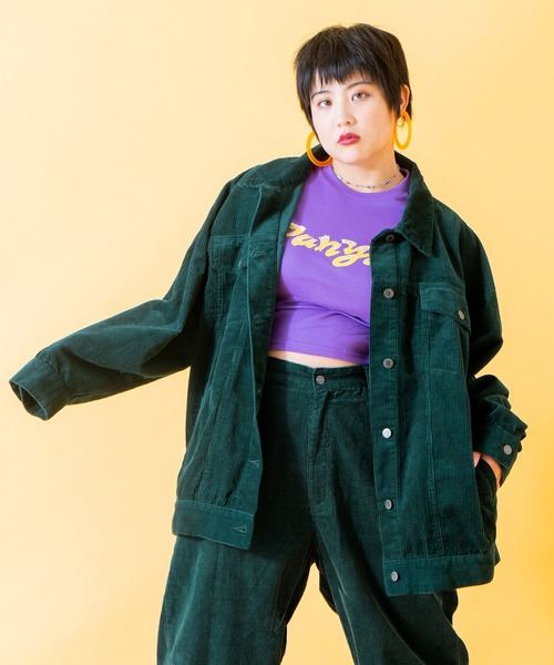 PUNYUS（プニュズ）の「コーデュロイオーバージャケット（カバーオール・レディース・グリーン/ブルー/ブラック・2/3/4）」の16枚目の写真