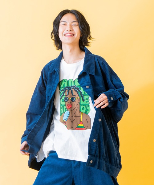 PUNYUS（プニュズ）の「コーデュロイオーバージャケット（カバーオール・レディース・グリーン/ブルー/ブラック・2/3/4）」の14枚目の写真