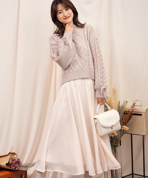 NOELA（ノエラ）の「エアリーボリュームフレアスカート（スカート・レディース・オフホワイト/ピンク/ブルー・S/M）」の2枚目の写真