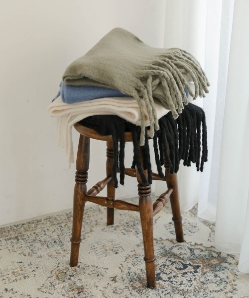 Bou Jeloud（ブージュルード）の「起毛ボリュームマフラー（マフラー・レディース・ブラック/ライトカーキ/ブルー/アイボリー・-）」の19枚目の写真