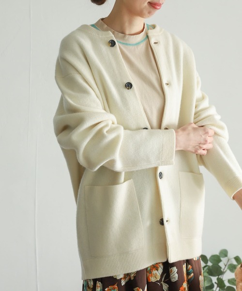 URBAN RESEARCH DOORS（アーバンリサーチドアーズ）の「ハミルトンウールニットカーディガン（カーディガン/ボレロ・メンズ・チャコールグレー/アイボリー/モカ/グリーン系その他・MEDIUM/LARGE）」の7枚目の写真