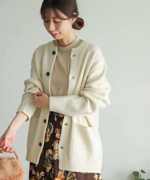 URBAN RESEARCH DOORS（アーバンリサーチドアーズ）の「ハミルトンウールニットカーディガン（カーディガン/ボレロ・メンズ・チャコールグレー/アイボリー/モカ/グリーン系その他・MEDIUM/LARGE）」の10枚目の写真