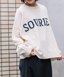 Munich | メリノウールジャージロゴニットラウンドネックプルオーバー(ニット/セーター)