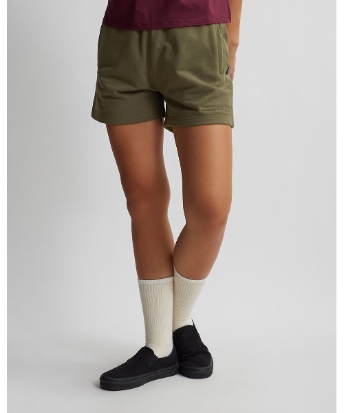 Saturdays NYC(サタデーズ ニューヨークシティ )の「Delancey Fundamental Sweat Short(スウェットパンツ・レディース・グレー/オリーブ・S/M/X-SMALL)」の2枚目の写真