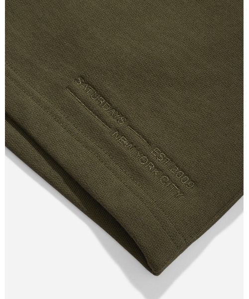 Saturdays NYC(サタデーズ ニューヨークシティ )の「Delancey Fundamental Sweat Short(スウェットパンツ・レディース・グレー/オリーブ・S/M/X-SMALL)」の13枚目の写真