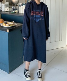 裏起毛パーカーワンピース