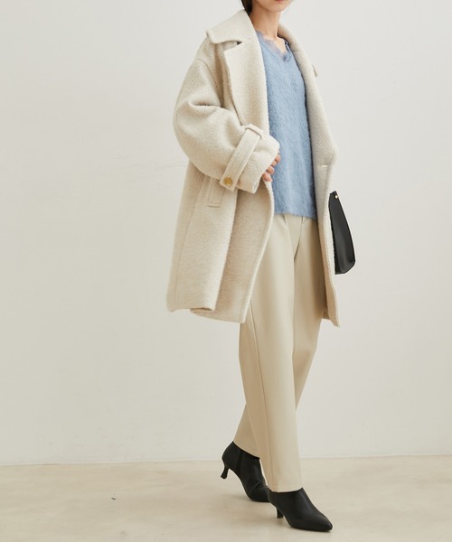 nanachi✱　レア　ヘリンボーンミドルコート VIS（ビス）の「ヘリンボーンルーズミドルコート（その他アウター