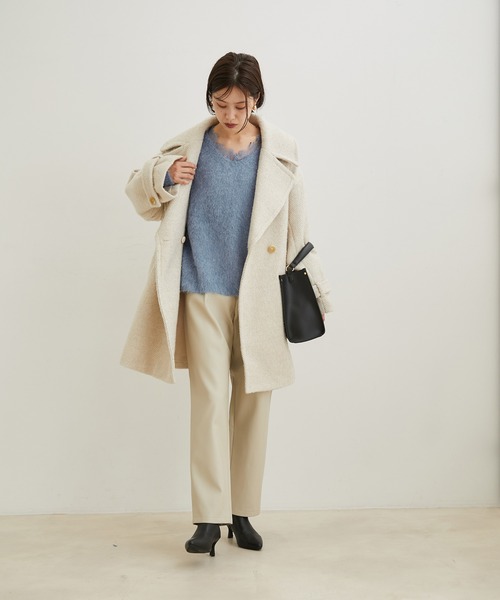 VIS（ビス）の「ヘリンボーンルーズミドルコート（その他アウター