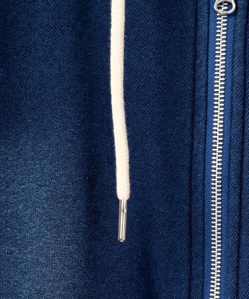 EVOLUTION(エボリューション)の「Indigo lining shaggy zip up hoodie / インディゴ裏シャギージップアップパーカー unisex(パーカー・メンズ・サックスブルー/ネイビー・M/XL/XXL/L)」の6枚目の写真