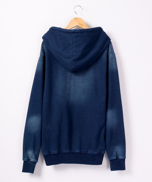 EVOLUTION(エボリューション)の「Indigo lining shaggy zip up hoodie / インディゴ裏シャギージップアップパーカー unisex(パーカー・メンズ・サックスブルー/ネイビー・M/XL/XXL/L)」の4枚目の写真