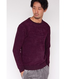 HIGH STREET∴MIXモールクルーネックニット
