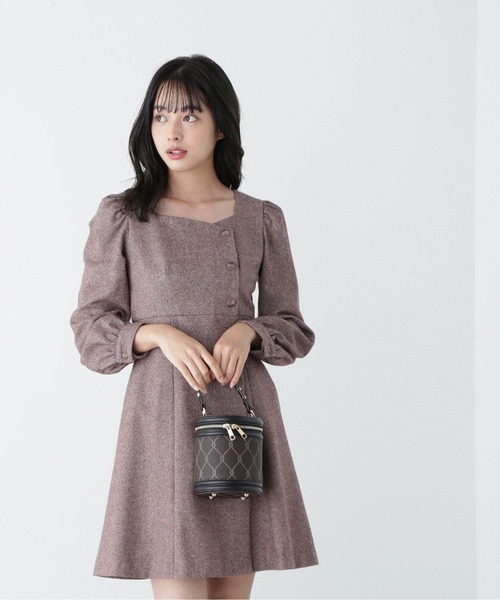 PROPORTION BODY DRESSING(プロポーションボディドレッシング)の「サイド釦ミニフレアワンピース / 1213140103(ワンピース・レディース・ブラウン/ブラック/グレー・SMALL/MEDIUM)」の13枚目の写真