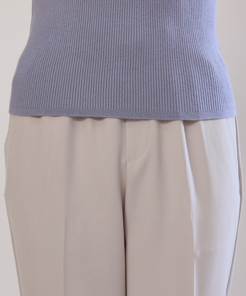 ASTORIA ODIER(アストリアオディール)の「袖口パールネッククロスリブニット(ニット/セーター・レディース・ブラック/ホワイト/ピンク/ブラウン/ダークブルー・MEDIUM)」の17枚目の写真