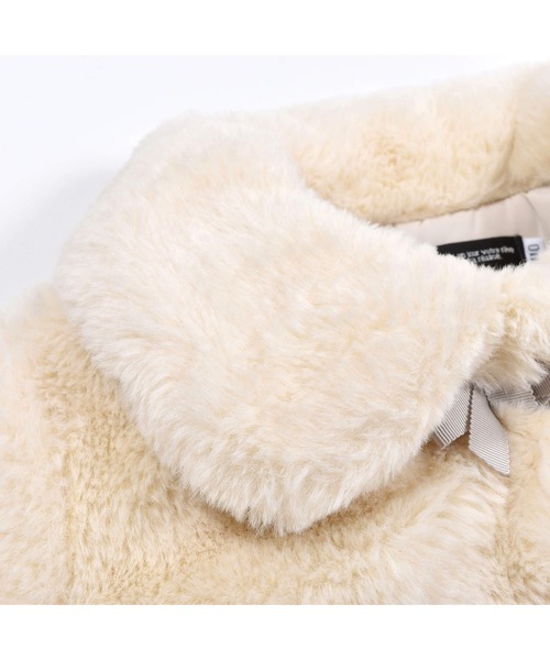BeBe（ベベ）の「BeBe/フェイクファー襟付きリボンコート(90~150cm)（その他アウター・キッズ・オフホワイト・150/110/100/130/120/140/90）」の12枚目の写真