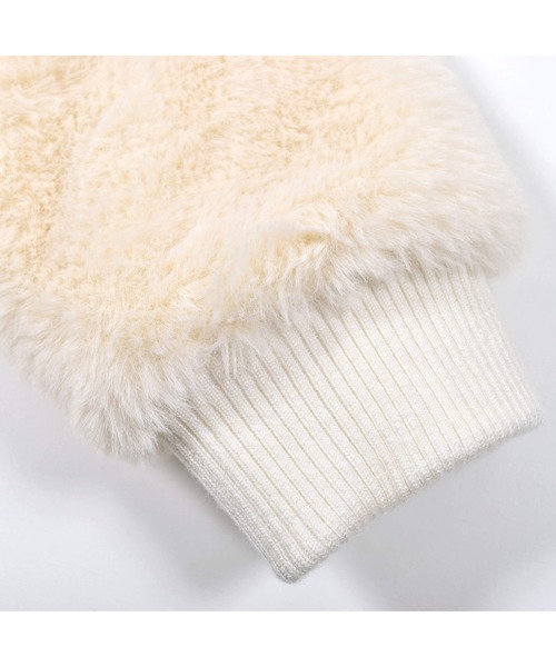 BeBe（ベベ）の「BeBe/フェイクファー襟付きリボンコート(90~150cm)（その他アウター・キッズ・オフホワイト・150/110/100/130/120/140/90）」の7枚目の写真