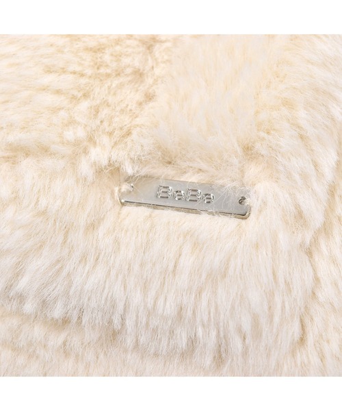 BeBe（ベベ）の「BeBe/フェイクファー襟付きリボンコート(90~150cm)（その他アウター・キッズ・オフホワイト・150/110/100/130/120/140/90）」の5枚目の写真