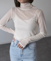 Reurie' | ハイネックフィンガーホールシアートップ/high neck finger hole sheer top(その他トップス)