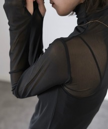 Reurie' | ハイネックフィンガーホールシアートップ/high neck finger hole sheer top(その他トップス)