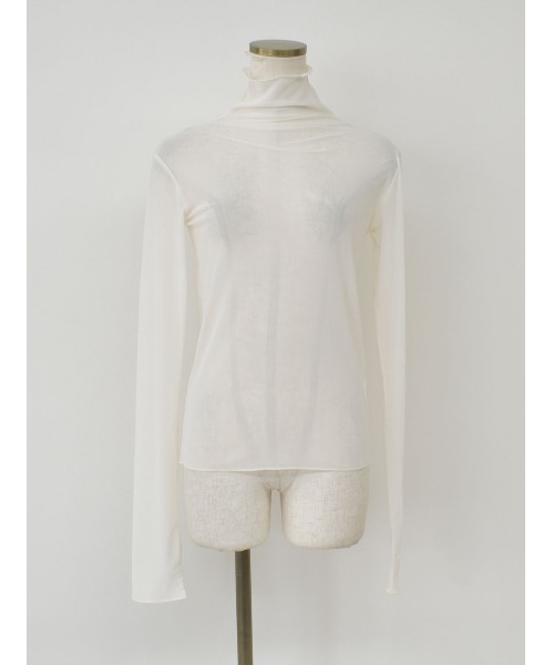 Reurie'（レウリィ）の「ハイネックフィンガーホールシアートップ/high neck finger hole sheer top（その他トップス・レディース・アイボリー/ブラック・FREE）」の20枚目の写真