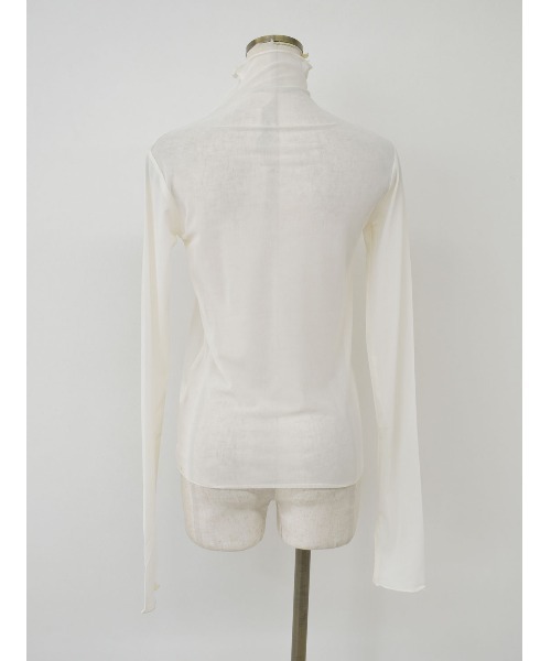 Reurie'（レウリィ）の「ハイネックフィンガーホールシアートップ/high neck finger hole sheer top（その他トップス・レディース・アイボリー/ブラック・FREE）」の22枚目の写真