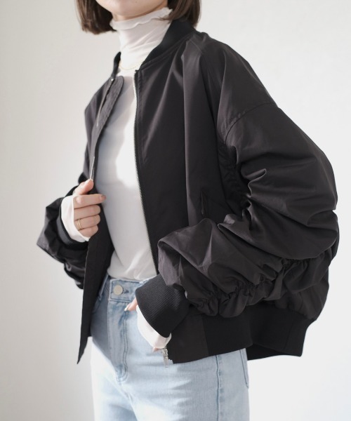 Reurie'（レウリィ）の「ハイネックフィンガーホールシアートップ/high neck finger hole sheer top（その他トップス・レディース・アイボリー/ブラック・FREE）」の6枚目の写真